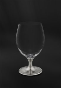 Bicchiere da birra in peltro e cristallo (Art.733)