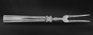 Forchetta forchettone arrosto posate in peltro e acciaio (Art.763)