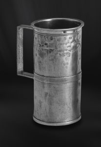 Misurino litro in peltro con manico (Art.170)
