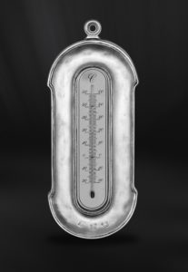 Termometro da parete muro in peltro (Art.598)