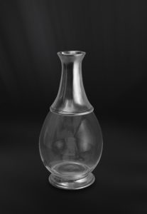 Bottiglia in peltro e vetro (Art.625)