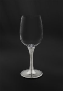 Calice da vino in peltro e cristallo (Art.727)