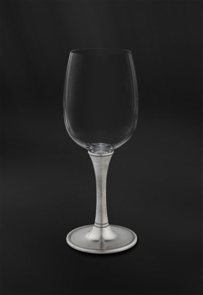 Calice da vino in peltro e cristallo (Art.727)