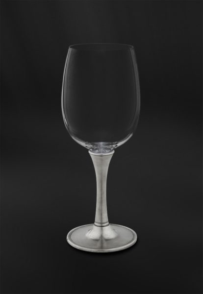 Calice da vino o acqua in peltro e cristallo (Art.728)