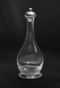 Bottiglia in peltro e cristallo con tappo (Art.735)