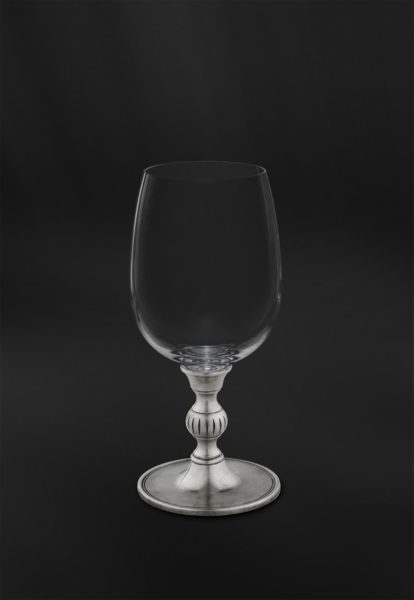 Calice da vino in peltro e cristallo (Art.807)