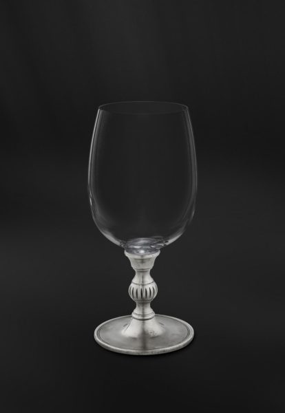 Calice da vino o acqua in peltro e cristallo (Art.808)