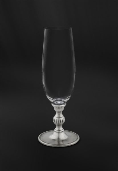 Flute da Champagne in peltro e cristallo (Art.809)