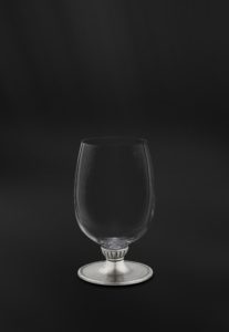 Bicchiere da vino o acqua in peltro e cristallo (Art.811)