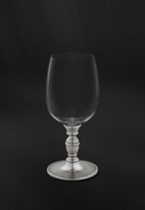 Calice da vino in peltro e cristallo (Art.812)