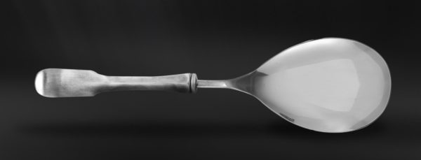 Cucchiaio risotto servire servizio posate in peltro e acciaio (Art.828)