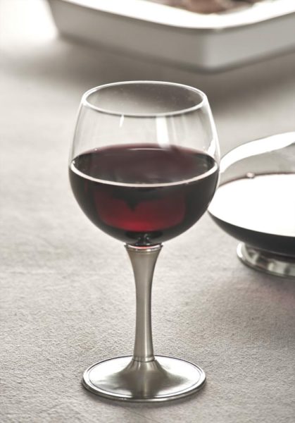 Calice degustazione vino in cristallo e peltro (729)