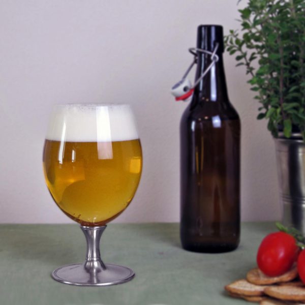 Bicchiere da birra in cristallo e peltro (733)
