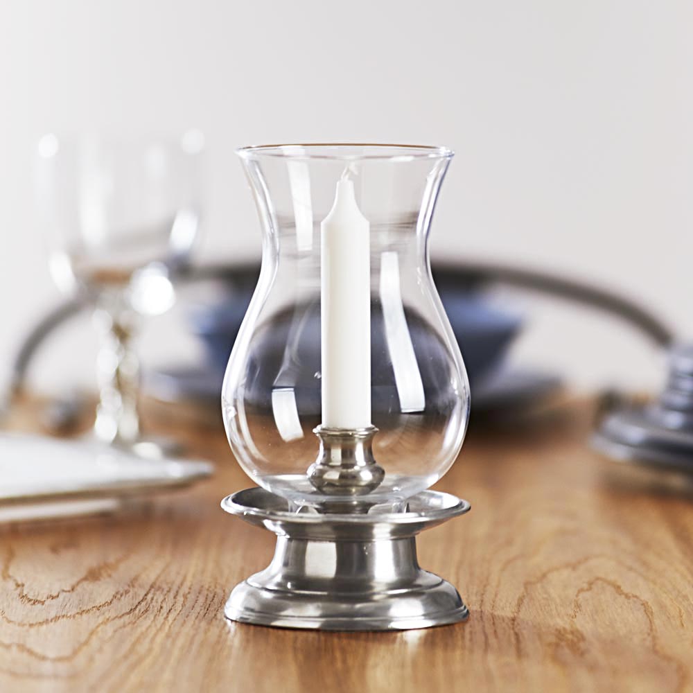 Hanjue Portacandele In Cristallo E Metallo Argento Per Candela A Colonna – Altezza 16 Pollici – Decorazione Casa Elegante